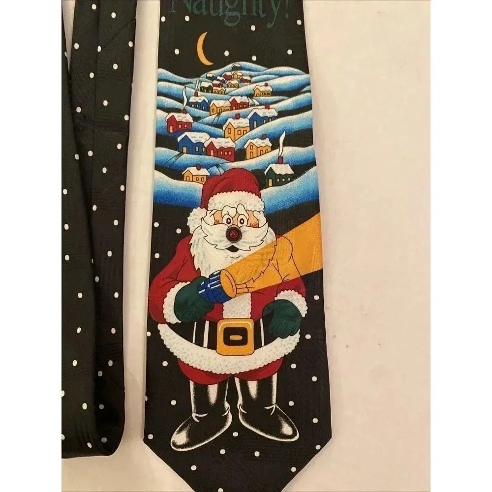 Daland Designs Christmas Santa Gonna Find Out Who's Naughty Tie